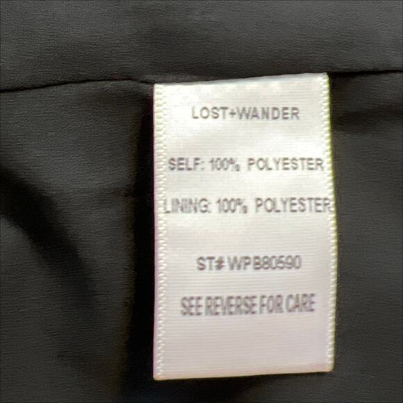 NWT Lost + Wander Mojo Floral Wide Leg Pants Black Pink Small - Picture 5 of 10